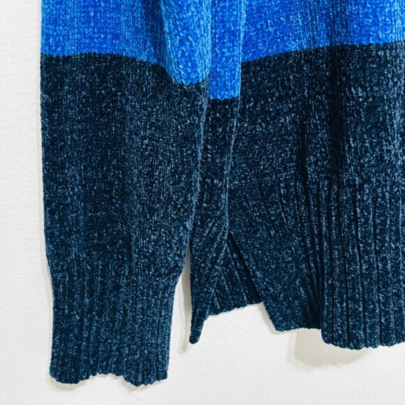 Lisa Todd Soft Crewneck Sweater Sz XL Multicolor Color Block Side Slits - Picture 3 of 5